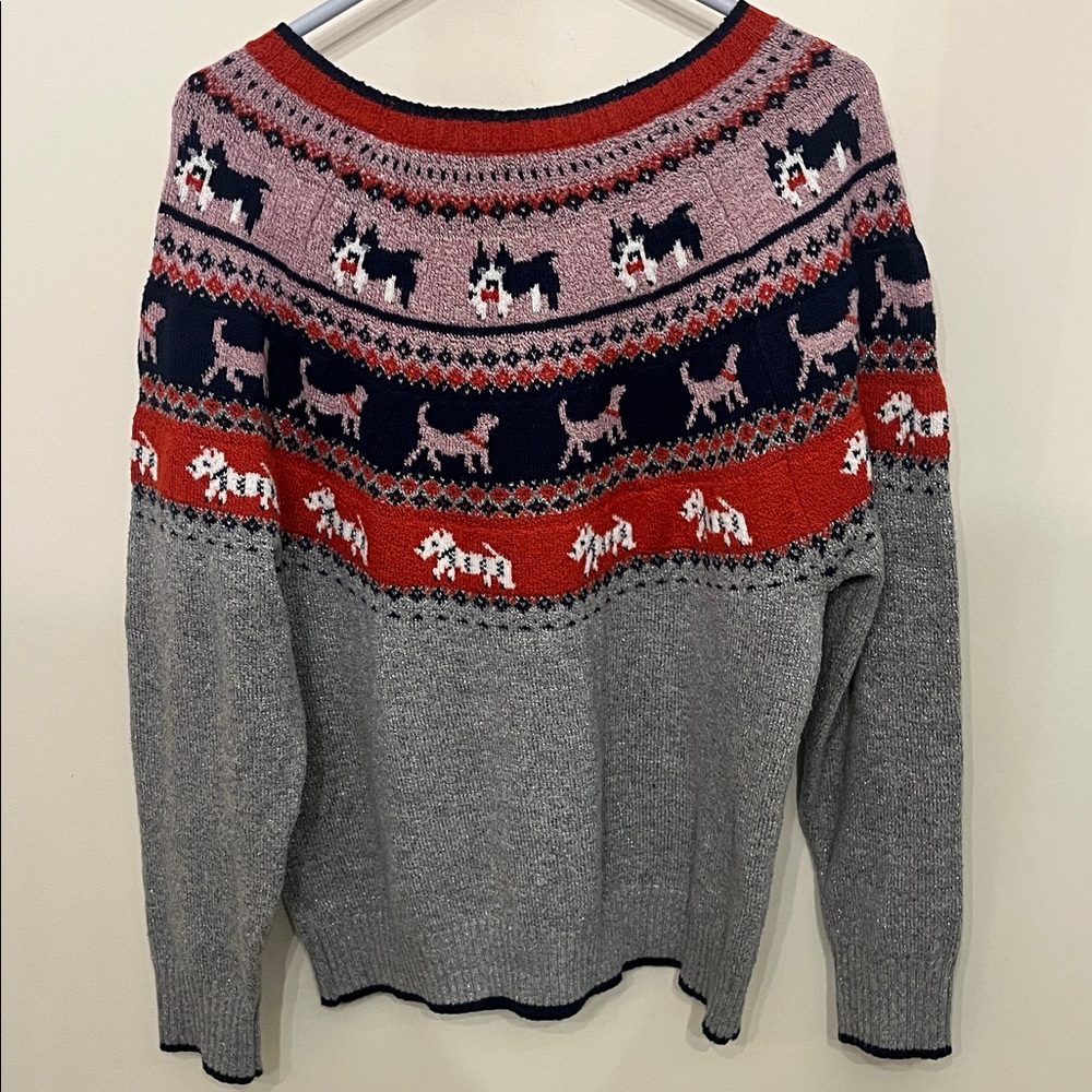 Holiday Time Festive Sweater with Dog Design - Picture 3 of 4